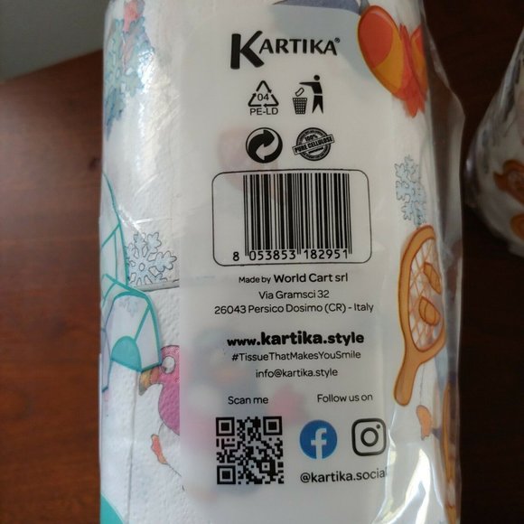 Kartika Penguins 1 PACK Colorful Kids Toilet Paper - Picture 3 of 4